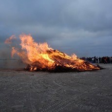 Dekorativ billede af Sankt Hans bål